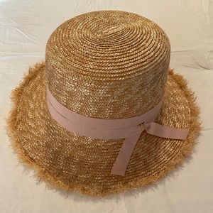 TYLER BOE NWT Straw Hat with Grosgrain Ribbon